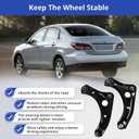 2PCS Front Lower Control Arm Fit for Nisan Versa 2013-2019, 2012 Versa Sedan(1.6L & 4-Door Sedan Only), Versa Note 2014-2019, Micra 2015-2019, with Ball Joint Replace for K621576 K621577
