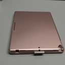 BABG iPad 9th Generation Case with Keyboard,360 Rotatable,Touchpad,Backlit Keyboard with Pencil Holder for 10.2 inch iPad 9th Gen 2021/ 8th Gen 2020/7th Gen 2019 and iPad Air 3/Pro 10.5"-Rose Gold