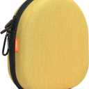 Hard Shell Headphone Case - Durable Zipper Headphones Case Portable Carrying Pouch Bag Compatible with JBL 770NC/720BT/520BT/510BT, Sony WH-CH520/WH-CH720N, Soundcore, Bose, Jlab, TOZO Headphones (Large, Yolk-Yellow)
