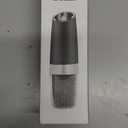 UNNEES Gravity Electric Salt and Pepper Grinder, Automatic Salt And Pepper Grinder, Adjustable Roughness, Battery Powered, LED Light, 1 Pack, (Black)