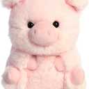 Aurora Playful Rolly Pet Prankster Pig Stuffed Animal - Compact Size for On-The-Go Fun - for Adults, Kids, Birthdays, and Anniversaries - Pink 5 Inches