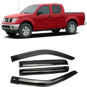 Window Visor Tape-on Side Wind Window Deflectors for Trucks 2005-2021 Nissan Frontier Super/Crew Cab, Rain Guards, Window Visors for Cars, Vent Deflector 4 pcs 94407
