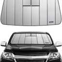 Pigenius Upgraded Windshield Sun Shade for Chevy Colorado/GMC Canyon 2015-2022,Front Window Sunshade,6 Layers Sun Shield,Block UV Rays Dashboard Shield,Insulation Sun Shade Accordion Fold