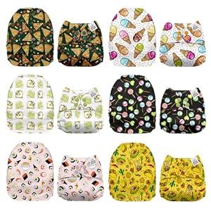Mama Koala 1.0 Cloth Diapers for Babies, 6 Pack Pocket Shell Only (NO Inserts) - One Size Washable and Reusable Pocket Diapers for Newborns and Toddlers - 160057
