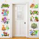 Monster Porch Sign Door Banner Monster Party Decorations for Monster Themed Birthday Party Supplies
