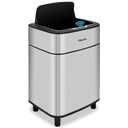 Pukomc Motion Sensor Trash can,Stainless Steel Trash can 2.7-Gallon Automatic contactless Rectangular with lid Model,Suitable for bedrooms, Rooms, bathrooms, Kitchen Capacity 10L