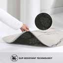 Marble Bathroom Mat Rugs Abstract White Gray Marble Texture Microfiber Faux Cashmere Thick Plush Bath Mat Non-Slip Water Absorbent Bath Carpet for Bathtub Bathroom Floor Tub 16X24 Inch