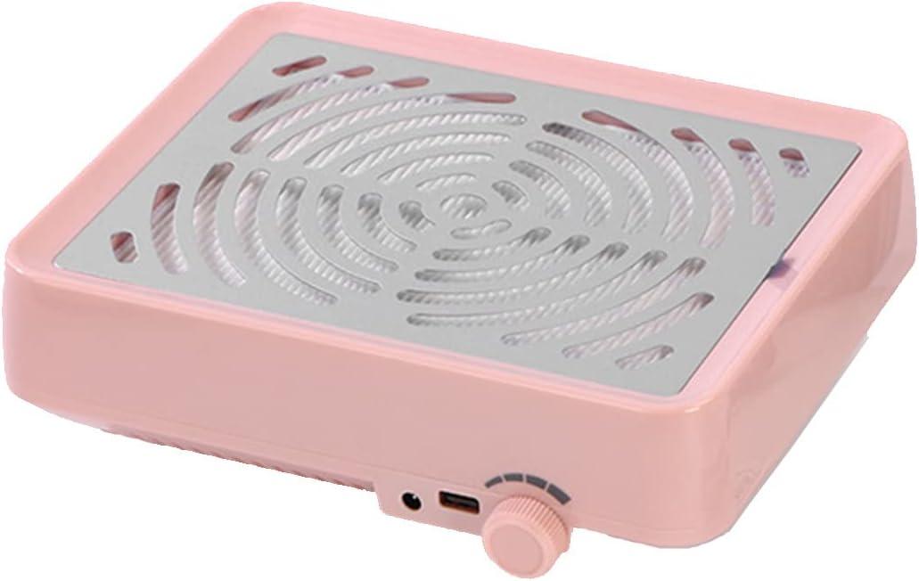 Nail Dust Vacuum Cleaner, Low Noise Nail Dust Vacuum Cleaner Suction Fan Nail Art Machine for Acrylic Nails, Pink