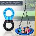 PACEARTH Swing Swivel 35KN Breaking Strength 360 Rotator Safety Rotational Device Hanging Accessory for Rock Climbing, Hanging Hammock, Web Tree Swing, Aerial Dance, Children's Swing Spinner Hanger, Large