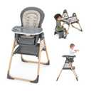 Ingenuity Proper Positioner Create Up Baby High Chair, 9 Modes of Use, Toddler Tower, Table and Chair, Foldable, Adjustable Footrest, 90 Degree Posture Aids Digestion, Ages 0-5 Years - Wesley