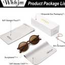 Retro Round Sunglasses for Men Womens Vintage Trendy Circle Sunglasses Costume Cosplay Sun Glasses UV400 Protection (Brown/Tea)