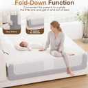 Bed Rail for Toddlers, 71 Inch Swing Down Toddler Bed Rails with Wider U-Shape Base, Breathable Baby Bed Rail Guard for King, Queen, Full, Twin Bed Rail for Baby