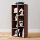 Amazon Basics 7 Cube Storage Organizer Bookcase, Sturdy Shelves, Book Shelf, Espresso, 9.3"D x 19.5"W x 41.7"H, 9.3 x 19.5 x 41.7 in