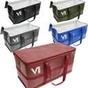 Moving Bags Heavy Duty, Packing Bags For Moving, Reinforced Camping Cargo Bag, Waterproof Canvas Storage Bins with Lids, Sturdy Extra Large Tote Bag with Zippers and Handles, Set of 5 Colors