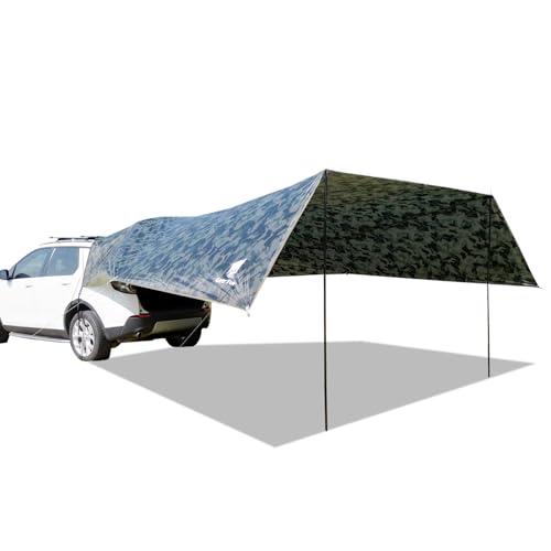 GEERTOP Large Car Camping Awning Tarp Waterproof Tailgating Shelter SUV Tailgate Truck Canopy Sun Shade