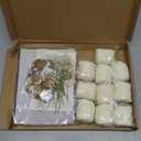 Fuyoooo 30 Set Wedding Invitations Wraps Set Pre Folded Vellum Jackets for 5 x 7 Invitations Self Adhesive Gold Wax Seal Stickers Dried Baby's Breath Flowers Chiffon Silk Ribbon for Craft DIY