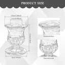 80 Pcs Glass Candlestick Holders Bulk 2.5 Inch Clear Glass Small Ritual Candle Stand Taper Candle Holders Table Centerpieces for Christmas Wedding Party Dining