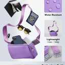 WATERFLY Crossbody Belt Fanny Pack: Sports Walking Waist Bag Runner Belt Bum Bag Hip Fannie Pack Phanny Fannypack Woman Man for Hiking Jogging Running (Purple)