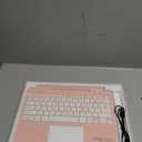 Rii Surface Pro Type Cover,Ultra-Slim Portable Bluetooth Wireless Keyboard with Touchpad,7 Color Backlit,Compatible with Surface Pro-8/9/X Only (Pink)