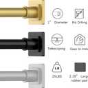 UIOSANRT Gold Shower Curtain Rod 35-66 Inches Non-Slip Shower Rod Tension Mounted No Drill , Adjustable Tension Curtain Rod for Windows Bathroom