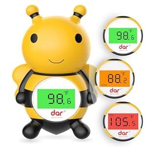 Baby Bath Thermometer, Digital Water Temperature Thermometer with 3 Color Backlit and Temperature Warning, Safety Bath Tube Thermometer Floating Toy for Infant, Toddler (Yellow) (Yellow)