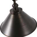 10 Inch Large Cone Vintage Adjustable Swing Arm Bronze Wall Sconce Antique Brass Sconce Light Aged Brass Industrial Wall Light Fixture for Kitchen, Living Room, Hallway, Office (Bulb Included)