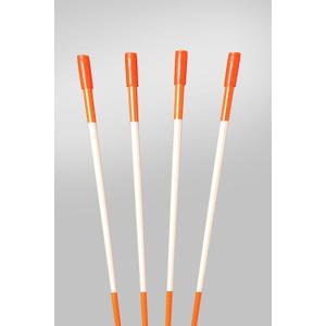 72" Fluorescent 6 FT. Orange 50 Driveway Markers, Reflective Snow Stakes, Plow Stakes,5/16" Thick, 50 Pack 6 FT. Tall