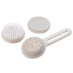 Rui Smiths CarbonConscious Pedicure Grooming Set for Smooth Skin and Soles | Includes Interchangeable Foot File, Pumice and Cleaning Brush Attachments | Made with Wheat Straw Bioplastic (1 Count (Pack of 1))