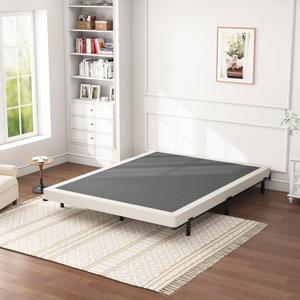 King Box Spring 8 Inch - Heavy Duty Box Spring Mattress Foundation Metal Bed Base with Fabric Cover, Noise Free Easy Assembly Non Slip 3000lbs Max