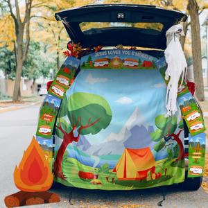 Chiisong Christian Trunk or Treat Car Decorations Kit Religious Trunk or Treat Decorations Fall Harvest Jesus Trunk or Treat Car Decoration for Car SUV Archway Garage Door Photo Prop Decor Supplies