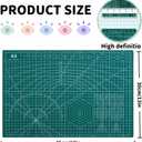 Self Healing 18"X12" Cutting Mat, A3 Sewing Mat Rotary Double Sided Thickened Mats for Crafts, for Sewing Crafts Hobby Fabric Precision Scrapbooking Project,Green 2 Pcs (No)