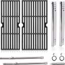 Criditpid Grill Replacement Parts for Charbroil Performance 2 Burner 463625217 463673519 463625219 463625217 463673017 463673517 G470-0002-W1, G470-0003-W1, 18" Grill Grates, Heat Plates and Burners