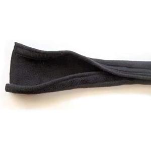 Bent & Freck Strap Wrap - Dog Harness Strap Cover - Fleece Padding for Harnesses and Collars Prevents Rubbing & Chaffing (S/M, Black), 2 Pack