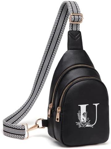Viverte Crossbody Bags for Women Initial Sling Bag Cross Body Fanny Packs Personalized Gifts for Mom Women Wife