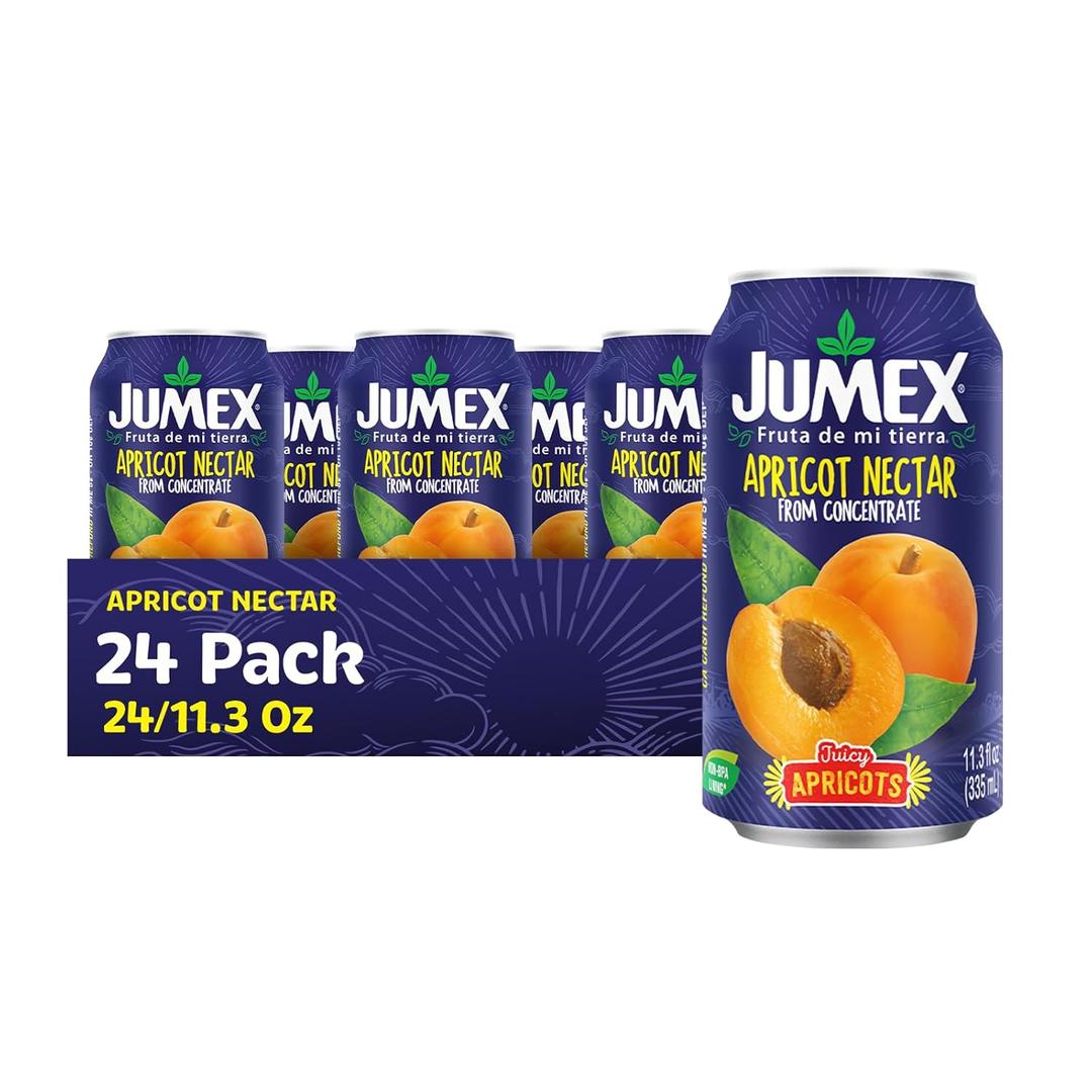 Jumex Apricot Nectar Juice - Made with Fresh Fruit Puree & Apricot Juice Concentrate for Smoothie Mix, Cocktail Mixers & Kids Beverages - 11.3oz, 24 Pack Canned Drinks, Best By NOV 12/25 Jumex Apricot Nectar Juice - Made with Fresh Fruit Puree & Apricot Juice Concentrate for Smoothie Mix, Cocktail Mixers & Kids Beverages - 11.3oz, 24 Pack Canned Drinks, Best By NOV 12/25