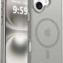 MOCCA Strong Magnetic for iPhone 16 Case, [Compatible with Magsafe][16FT Mil-Grade Drop Protection] Slim Thin Translucent Matte Protective Cover Case for iPhone 16 Phone Case 6.1", Titanium Gray
