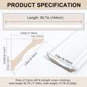 Hungbak 12 Pack Ceiling Crown Molding Trim for Home Decor, 56.7" Long x 3.6" Face
