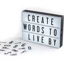 My Cinema Lightbox - 30x23cm Light Box with 100 Letters and Numbers - Personalised Light Box Sign (12"x9")