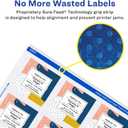Avery Matte White Square Labels, Sure Feed Technology, 2" x 2", 300 Matte White Printable Labels