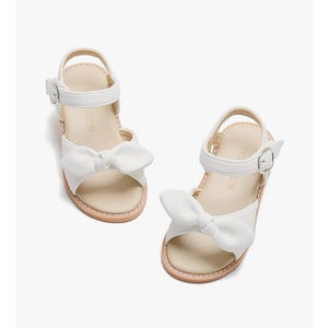 THEE BRON Toddler Girls Wedding Princess Sandals - Comfortable Sparkly Shoes for Festive Dress-Up White 8M/ 16.1 CM