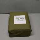 RUVANTI 100% Organic Cotton Sheets California King, Percale Weave, GOTS Certified, 4-Piece Set, Deep Pocket 13", Crisp & Breathable, Soft Durable Bedding, Sábanas Algodón Orgánico – Olive