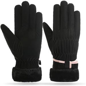 Mealah Winter-Windproof-Warm-Gloves for Women - Snow Ski Fleece-Lined Gloves Fur Cuff for Cold Weather