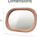 Renzo Baby Car Mirror - Rear Facing Car Seat Mirror for Infants - Extra Large, Shatter-Resistant, 360 Adjustable, Tool-Free Installation - Fits Most Cars, SUVs & Trucks (Blush Pink)