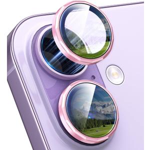 Xfilm for iPhone 17 Camera Lens Protector 16-Facet, Individual Metal with 9H Hardness, Scratch-Proof Camera Screen Protector, Stylish Accessories, Case Friendly (Pink)