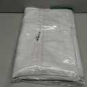 EHouseHome Heavy Duty Fabric Tablecloth with White Lace-Waterproof/Wrinkle Free/Stain Resistant/Oil Proof-for Dining,Indoor&Outdoor,Wedding,Holiday,White,Rectangle 52x70Inch
