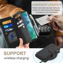 Asuwish Phone Case for Moto Edge Plus 2020 Wallet Cover and Tempered Glass Screen Protector Leather Flip Credit Card Holder Stand Lanyard Folio Cell Accessories Motorola Edge+ + XT2061 Women Men Blue