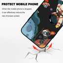 for Samsung Galaxy A52 5G Case, Creative Flower Designs Soft Silicone Drop Protective for Galaxy A52 and for Galaxy A52S 5G Phone Cover, Astronaut Black