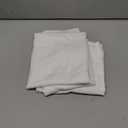 White Kitchen Curtains 30 Inch Length Back Tab Light Filtering Linen Blend Semi Sheer Short Cafe Drape Modern Elegant Boho Style Mini Curtain for Small Window Basement RV Laundry Camper 26x30