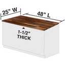 John Boos WALKCT-BL4825-O Blended Walnut Counter Top with Oil Finish, 1.5" Thickness, 48" x 25"