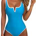 SUUKSESS Women Sexy Tummy Control One Piece Swimsuits High Cut Bathing Suit 2025 S